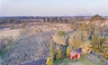 Xochimilco, famous wetlands from Mexico City, Aerial view