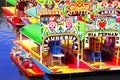 Trajineras or boats of xochimilco located in mexico city V Royalty Free Stock Photo