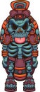 Aztec god of the underworld Xolotl character. Royalty Free Stock Photo