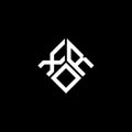 XOR letter logo design on black background. XOR creative initials letter logo concept. XOR letter design