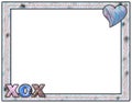 XOX lavender and blue layout