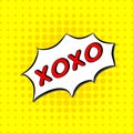 Xoxo - Comic Text, Pop Art style.