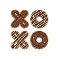 XOXO Hugs and Kisses Chocolate donuts Valentine\'s day