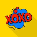 Xoxo icon, pop art style