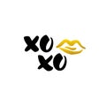 Xoxo Kiss Handwritten Lettering