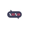 Xoxo, message sticker icon. Element of photo stickers icon for mobile concept and web apps. Sticker Xoxo, message icon can be used
