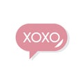 XOXO message Valentines day icon