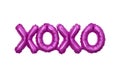 XOXO party balloon on pink Royalty Free Stock Photo