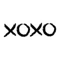 Xoxo phrase sketch saying. Hugs and kisses. Happy Valentines day sign symbol. Black color. Cute graphic object. Love greeting card