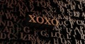 XOXO - Wooden 3D rendered letters/message