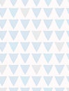 Simple Triangles Regular Seamless Vector Pattern. Pastel Color Geometric Bakdrop. Cute Waterolor Style Print. Light Blue and Light