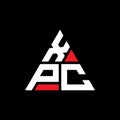 XPC triangle letter logo design with triangle shape. XPC triangle logo design monogram. XPC triangle vector logo template with red Royalty Free Stock Photo