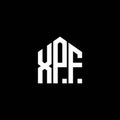 XPF letter logo design on BLACK background. XPF creative initials letter logo concept. XPF letter design Royalty Free Stock Photo