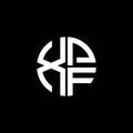 XPF logo XPF icon XPF monogram XPF letter minimalist Circle flat Unique modern abstract logo design Royalty Free Stock Photo