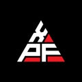XPF triangle letter logo design with triangle shape. XPF triangle logo design monogram. XPF triangle vector logo template with red Royalty Free Stock Photo
