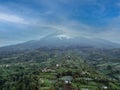 Aerial View: Majestic Mount Marapi, West Sumatra Royalty Free Stock Photo