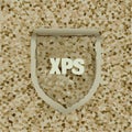 XPS Shield Emblem on Textured Terrazzo Background Royalty Free Stock Photo
