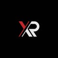 XR or RX letter designs for logo and icons with different colors