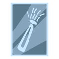 Xray arm scan icon cartoon vector. Doctor radiology