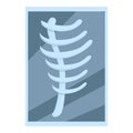 Xray chest scan icon cartoon vector. Clinic test Royalty Free Stock Photo