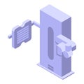 Xray scanner icon isometric vector. Medical lung