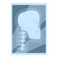 Xray shoulder scan icon cartoon vector. Medical machine