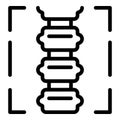 Xray spine image icon outline vector. Medical machine Royalty Free Stock Photo