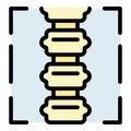 Xray spine image icon vector flat Royalty Free Stock Photo