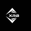 XRB abstract monogram shield logo design on black background. XRB creative initials letter logo Royalty Free Stock Photo
