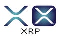 XRP logos vector logo text icon author\'s development Royalty Free Stock Photo