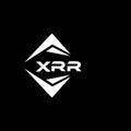 XRR abstract monogram shield logo design on black background. XRR creative initials letter logo Royalty Free Stock Photo