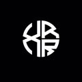 XRR logo XRR icon XRR monogram XRR letter minimalist Circle flat Unique modern abstract logo design Royalty Free Stock Photo