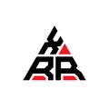 XRR triangle letter logo design with triangle shape. XRR triangle logo design monogram. XRR triangle vector logo template with red Royalty Free Stock Photo