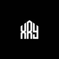 XRY letter logo design on BLACK background. XRY creative initials letter logo concept. XRY letter design Royalty Free Stock Photo
