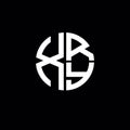 XRY logo XRY icon XRY monogram XRY letter minimalist Circle flat Unique modern abstract logo design Royalty Free Stock Photo