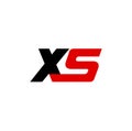XS company name typography icon. XS letters symbol