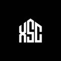 XSC letter logo design on BLACK background. XSC creative initials letter logo concept. XSC letter design Royalty Free Stock Photo
