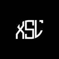 XSl letter logo design on black background. XSl creative initials letter logo concept. XSl letter design.XSl letter logo design on