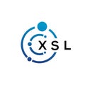 XSL letter technology logo design on white background. XSL creative initials letter IT logo concept. XSL letter design