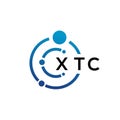 XTC letter technology logo design on white background. XTC creative initials letter IT logo concept. XTC letter design