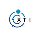 XTI letter technology logo design on white background. XTI creative initials letter IT logo concept. XTI letter design Royalty Free Stock Photo