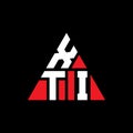 XTI triangle letter logo design with triangle shape. XTI triangle logo design monogram. XTI triangle vector logo template with red Royalty Free Stock Photo