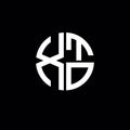 XTO logo XTO icon XTO monogram XTO letter minimalist Circle flat Unique modern abstract logo design Royalty Free Stock Photo