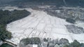 Aerial photography of southern Anhui villages after winter snow in Xuancheng, Anhui Province, China