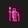 Xuanzang, monk neon style icon. Simple thin line, outline vector of travel icons for ui and ux, website or mobile application