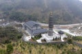 Overlooking the pagoda of xuedousi temple, adobe rgb Royalty Free Stock Photo