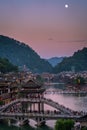 Xueqiao Snow Bridge in Feng huang seen from above