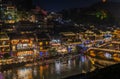 Xueqiao Snow Bridge in Feng huang seen at night