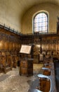 XV century stalls and pulpit in Our Lady of Nativity Cathedral Notre Dame de la Nativite in Vence historic town in France