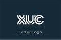 XVC Creative Unique Modern Letter Logo Design. Elegant Monogram Logo Design with Decorative Elements and Typography Royalty Free Stock Photo